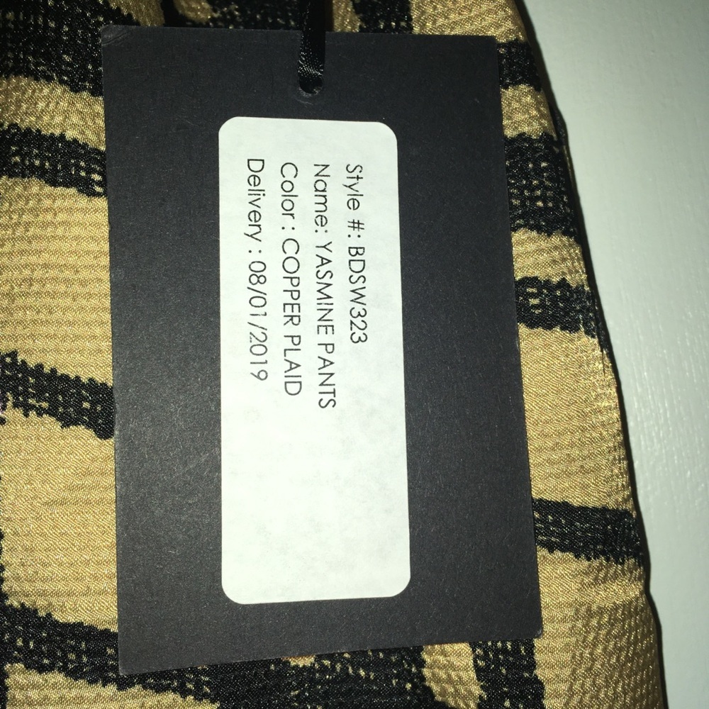NWT 4Si3nna Yasmine XS lightweight plaid pants - Picture 3 of 5